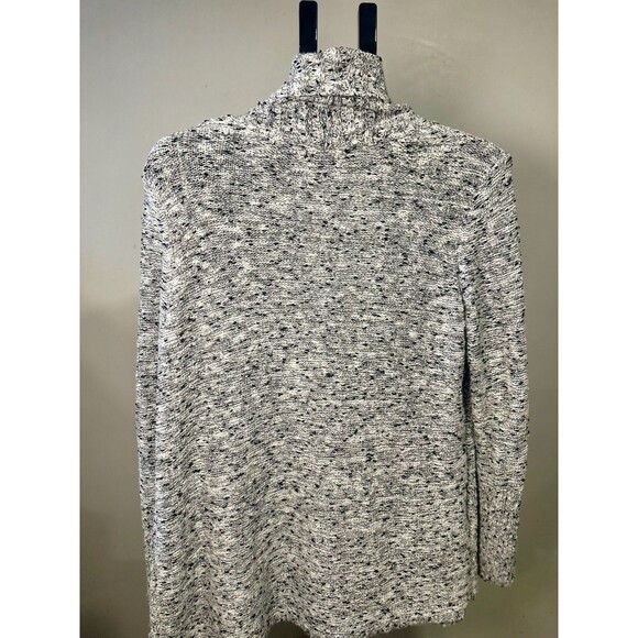Sonoma WMNS Knit Cardigan Sweater XL Gray White Black Cozy Winter Chunky Holiday - Picture 2 of 10